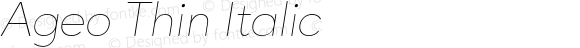 Ageo Thin Italic