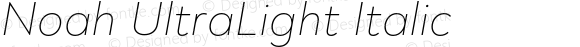 Noah UltraLight Italic