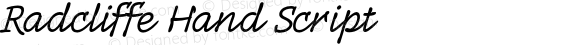 Radcliffe Hand Script