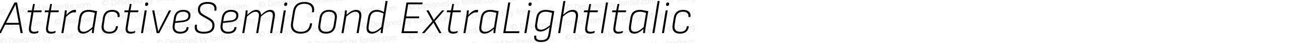 AttractiveSemiCond ExtraLightItalic