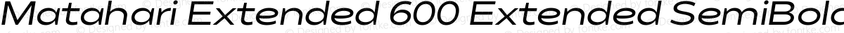 Matahari Extended 600 Extended SemiBold Oblique