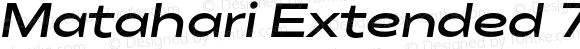 Matahari Extended 700 Extended Bold Oblique