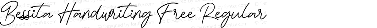 Bessita Handwriting Free Regular