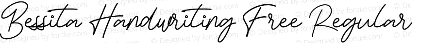 Bessita Handwriting Free Regular