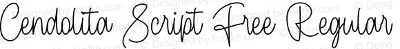 Cendolita Script Free Regular