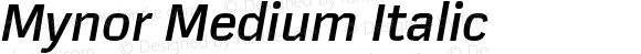 Mynor Medium Italic