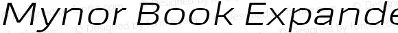 Mynor Book Expanded Italic