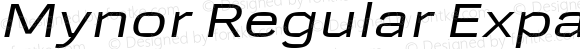 Mynor Regular Expanded Italic