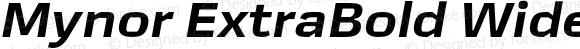 Mynor ExtraBold Wide Italic