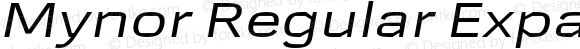 Mynor Regular Expanded Italic