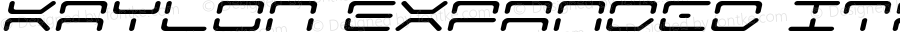 Kaylon Expanded Italic Expanded Italic
