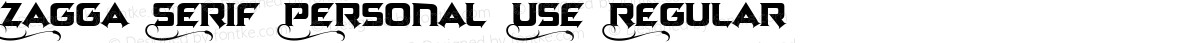 Zagga Serif Personal Use Regular