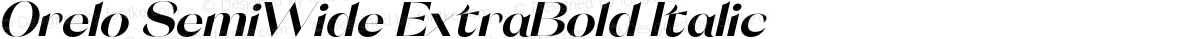 Orelo SemiWide ExtraBold Italic