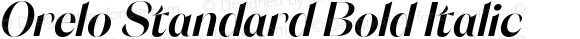 Orelo Standard Bold Italic