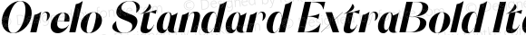 Orelo Standard ExtraBold Italic