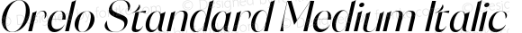 Orelo Standard Medium Italic