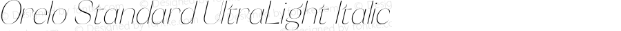 Orelo Standard UltraLight Italic