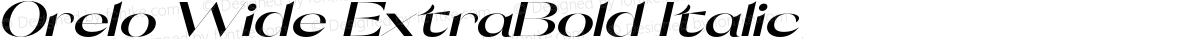 Orelo Wide ExtraBold Italic