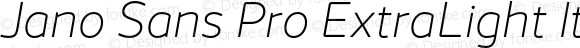 Jano Sans Pro ExtraLight Italic