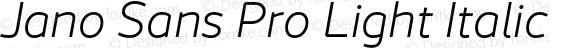 Jano Sans Pro Light Italic