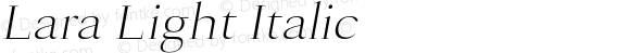 Lara Light Italic