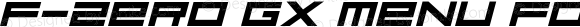 F-Zero GX Menu Font Bold Italic