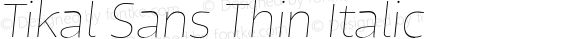 Tikal Sans Thin Italic