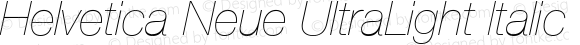 Helvetica Neue UltraLight Italic