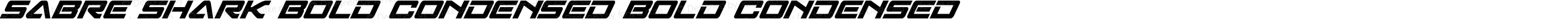 Sabre Shark Bold Condensed