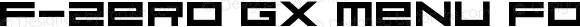 F-Zero GX Menu Font Bold Version 1.000