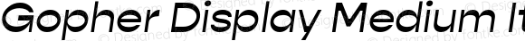 Gopher Display Medium Italic
