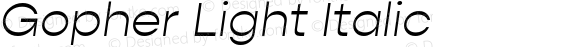 Gopher Light Italic