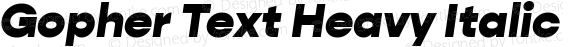 Gopher Text Heavy Italic