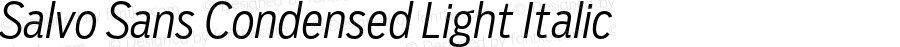 SalvoSans-CondensedLightItalic