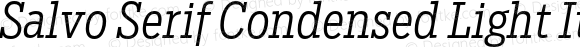 Salvo Serif Condensed Light Italic