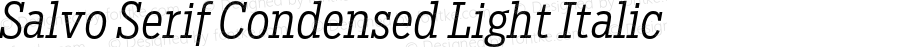 SalvoSerif-CondensedLightItalic