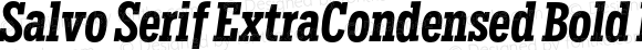 Salvo Serif ExtraCondensed Bold Italic