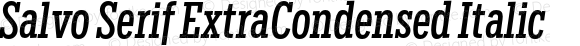 Salvo Serif ExtraCondensed Italic Version 1.000