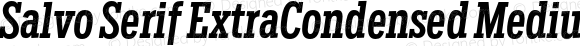 Salvo Serif ExtraCondensed Medium Italic