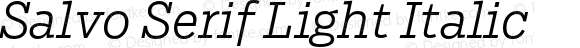 Salvo Serif Light Italic