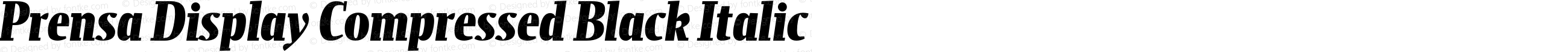 Prensa Display Compressed Black Italic