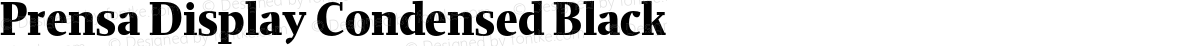 Prensa Display Condensed Black