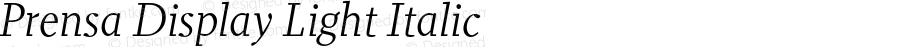 Prensa Display Light Italic