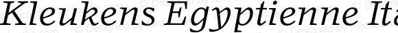 Kleukens Egyptienne Italic