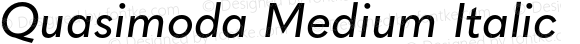 Quasimoda Medium Italic