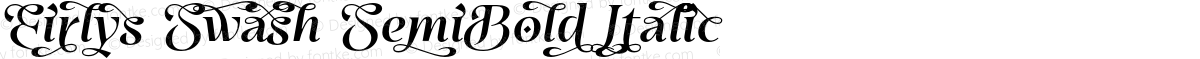 Eirlys Swash SemiBold Italic