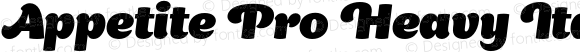 Appetite Pro Heavy Italic