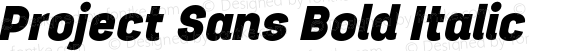 Project Sans Bold Italic