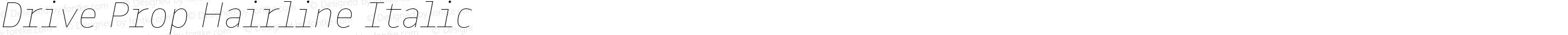 Drive Prop Hairline Italic