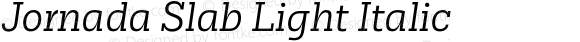 Jornada Slab Light Italic